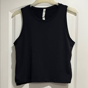 Lululemon Athletica Black Perforated Mesh Tank Top